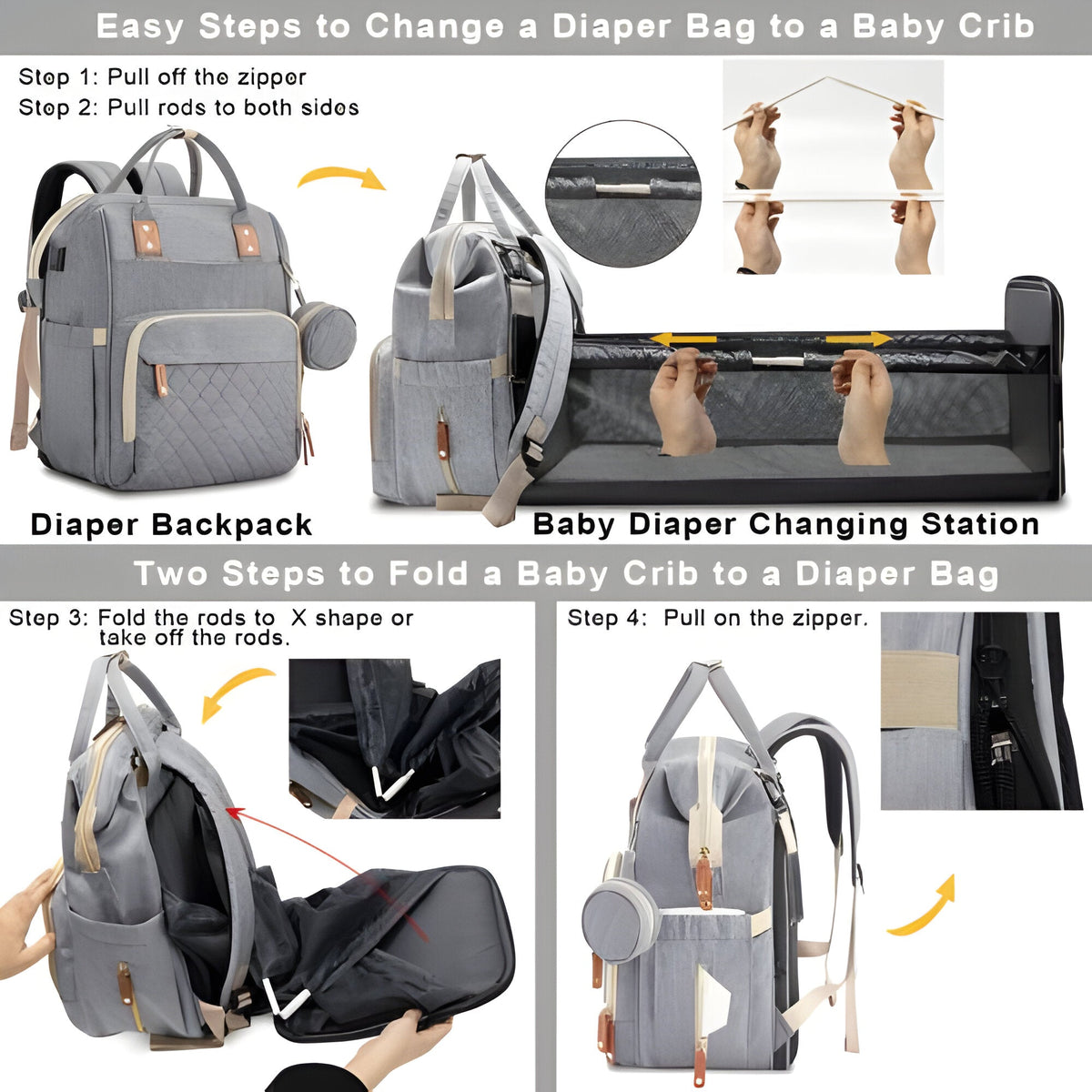 Changing bag - Travelling baby cot 5