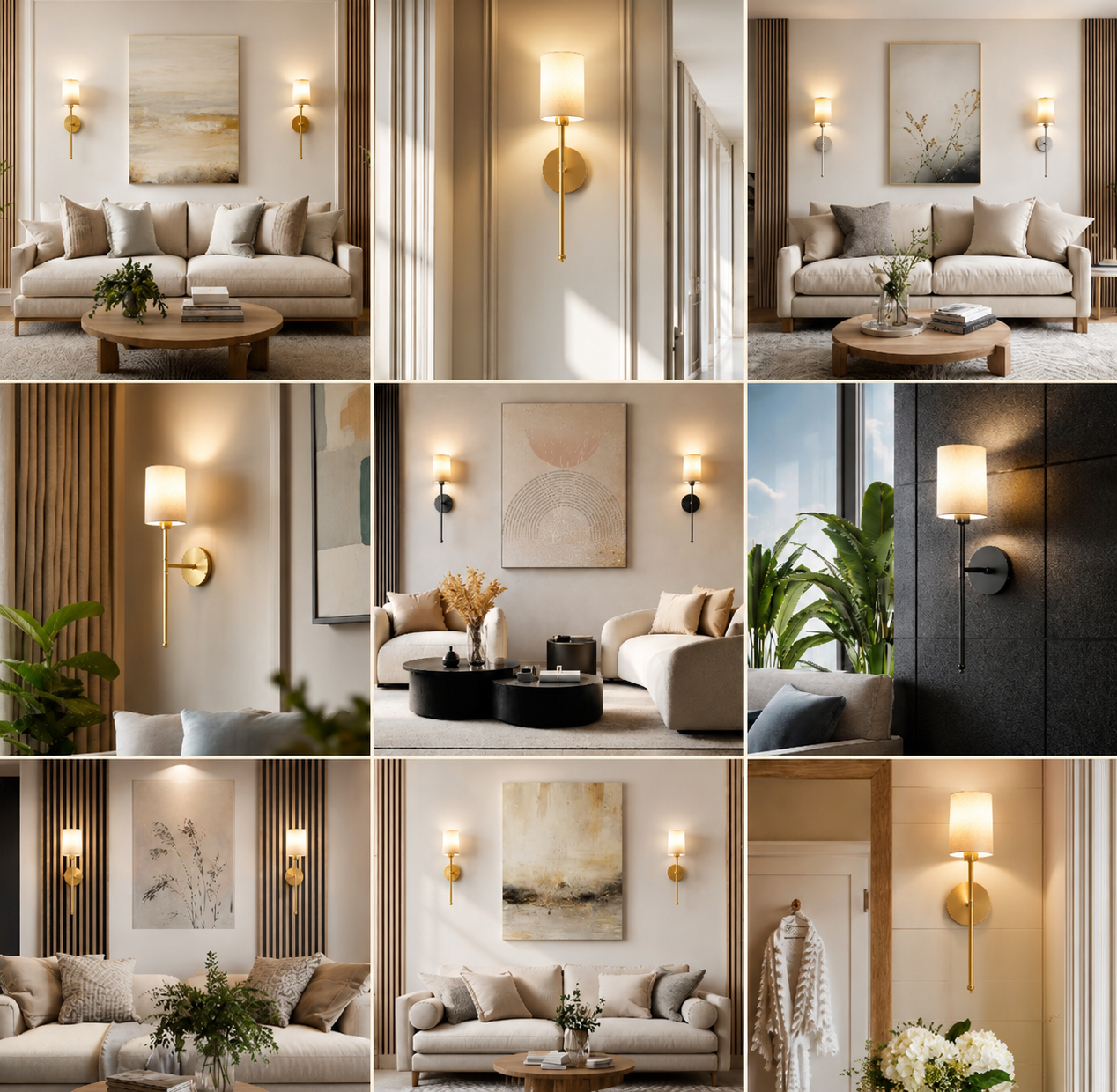 WIRELESS CYLINDRICAL WALL SCONCES (SET OF 2)