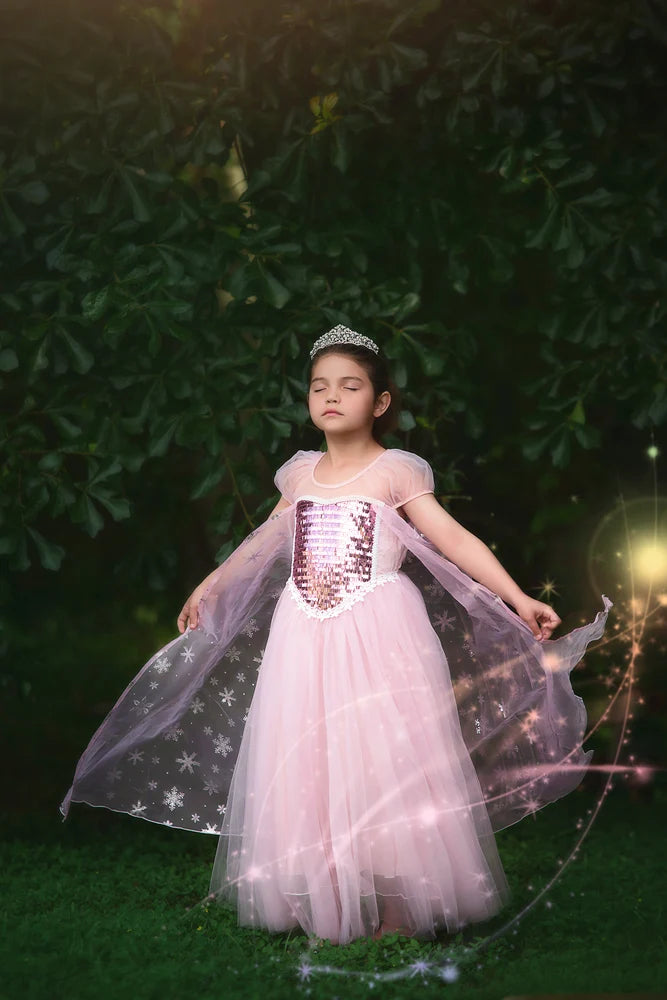 Princess Costume for Girls – Juliet Gown with Sheer Cape