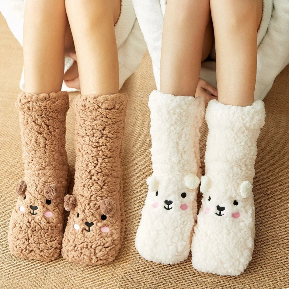 Kawaii Bear Fleece Warm Socks 2