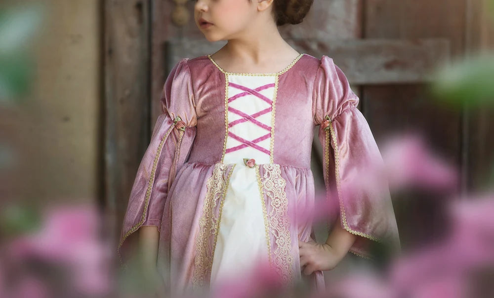 Medieval Princess Dress for Girls – Velvet Renaissance Princess Costume