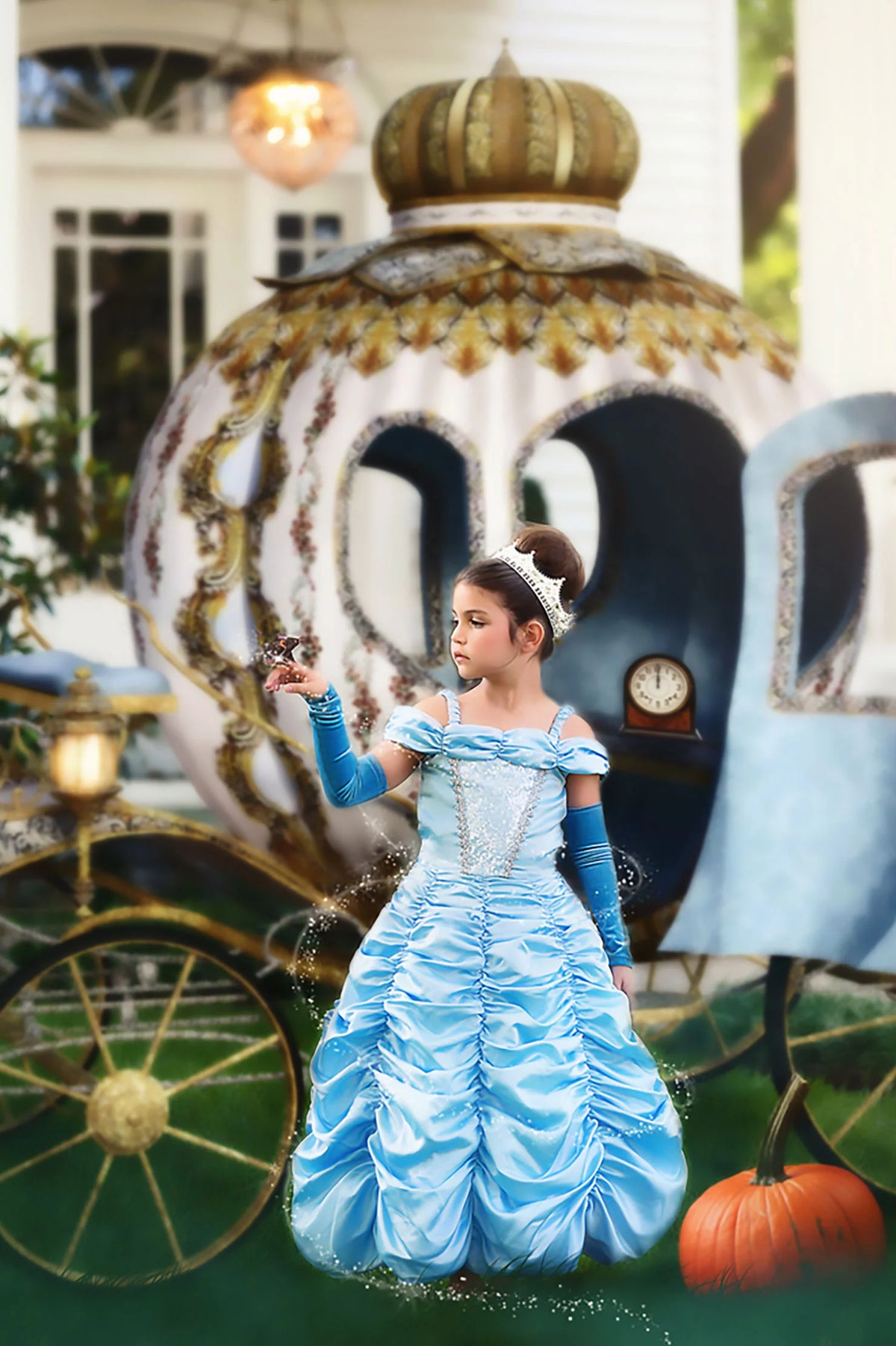 Princess Dress for Girls – Caroline Satin Ball Gown & Glove Set