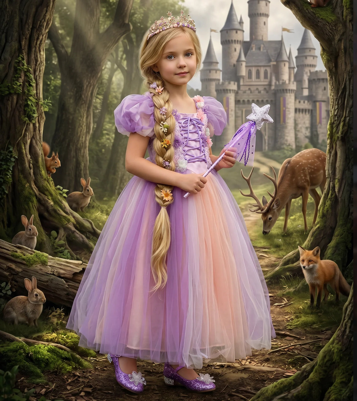 Princess Dress for Girls – Clarabelle Lavender Purple Princess Costume