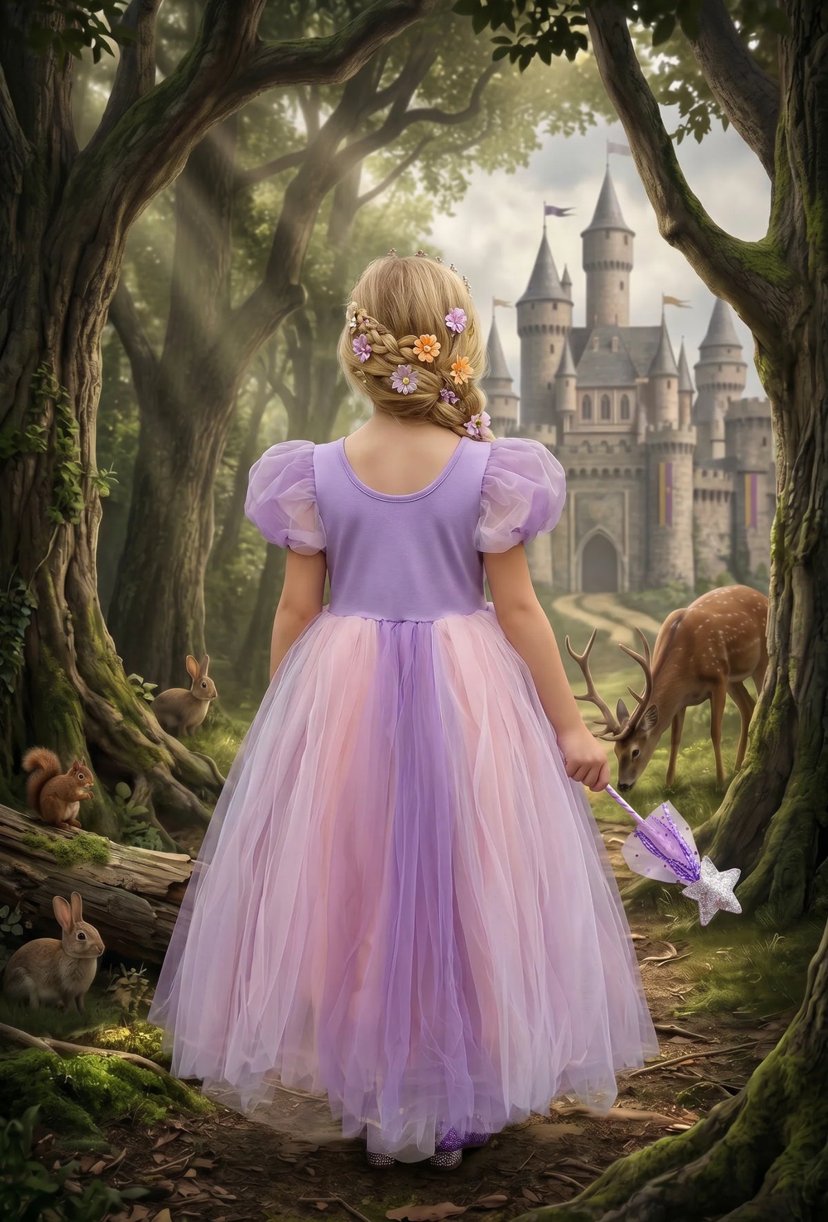 Princess Dress for Girls – Clarabelle Lavender Purple Princess Costume