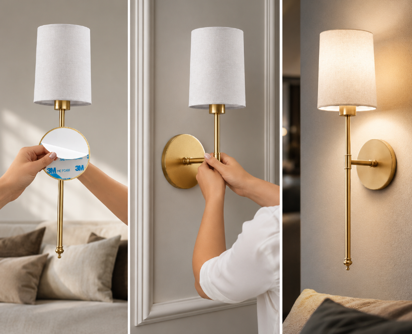 WIRELESS CYLINDRICAL WALL SCONCES (SET OF 2)