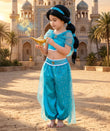 Genie Costume for Girls – Blue Arabian Princess Halloween Outfit