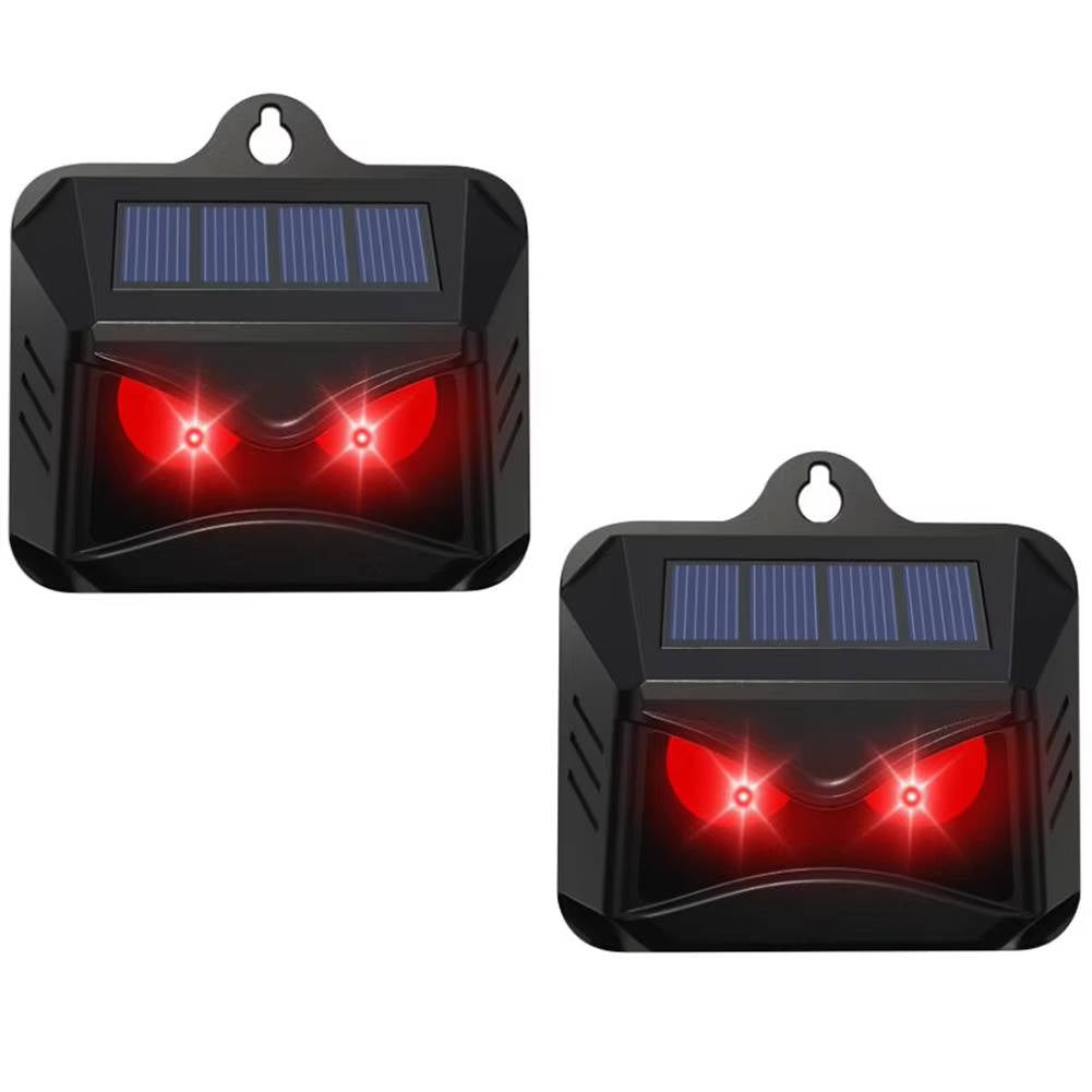 2pcs Solar Powered Ultrasonic Animal Repellent 8