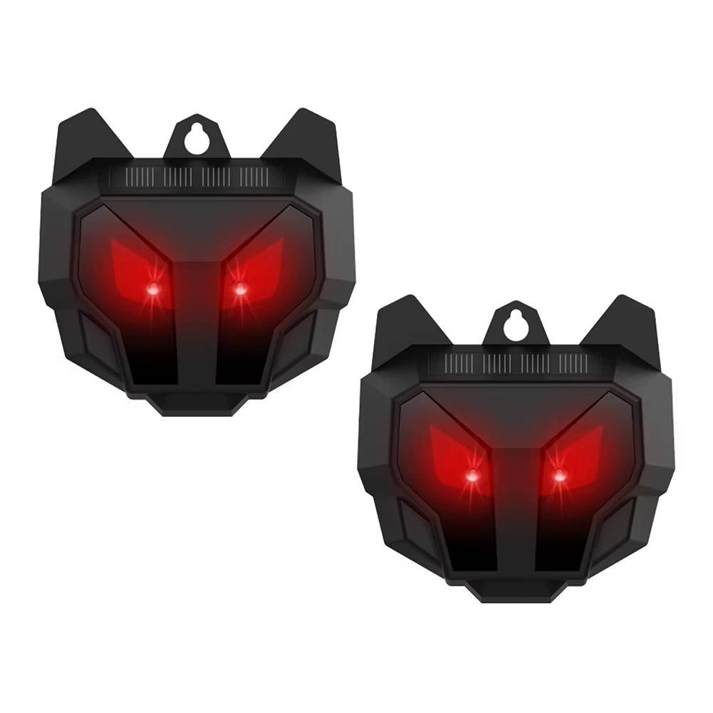 2pcs Solar Powered Ultrasonic Animal Repellent 9
