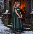 Girls Emerald Green Dress – Adriana Holiday Party Dress