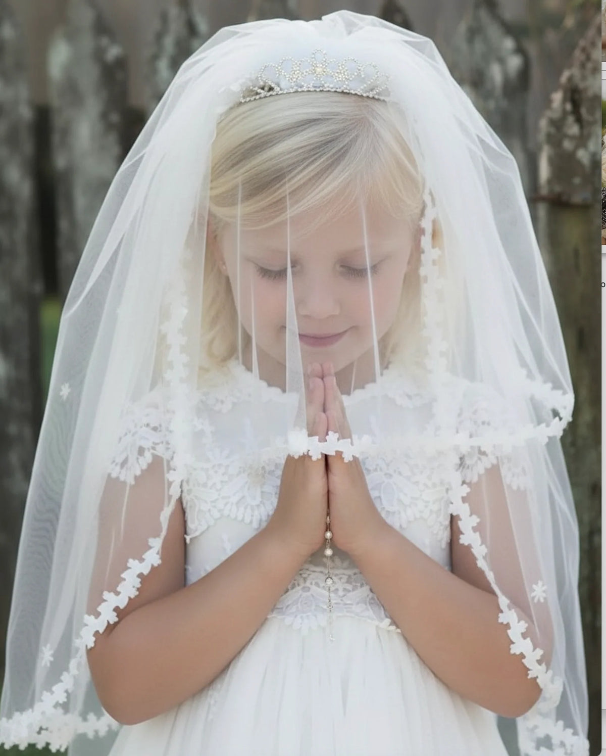 Girls Princess Veil – Bixby Layered Tulle Dress Up Veil