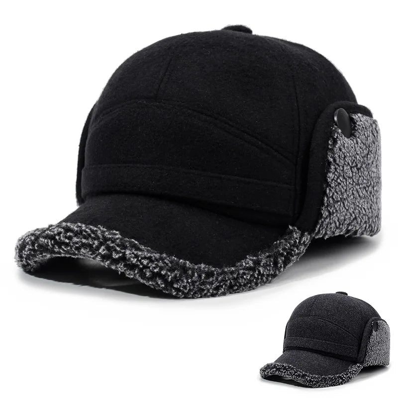 Baseball Cap with Fleece Earflaps for Winter 0