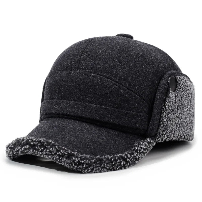 Baseball Cap with Fleece Earflaps for Winter 3