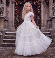 Flower Girl Dress – Caterina White Tulle & Lace Gown