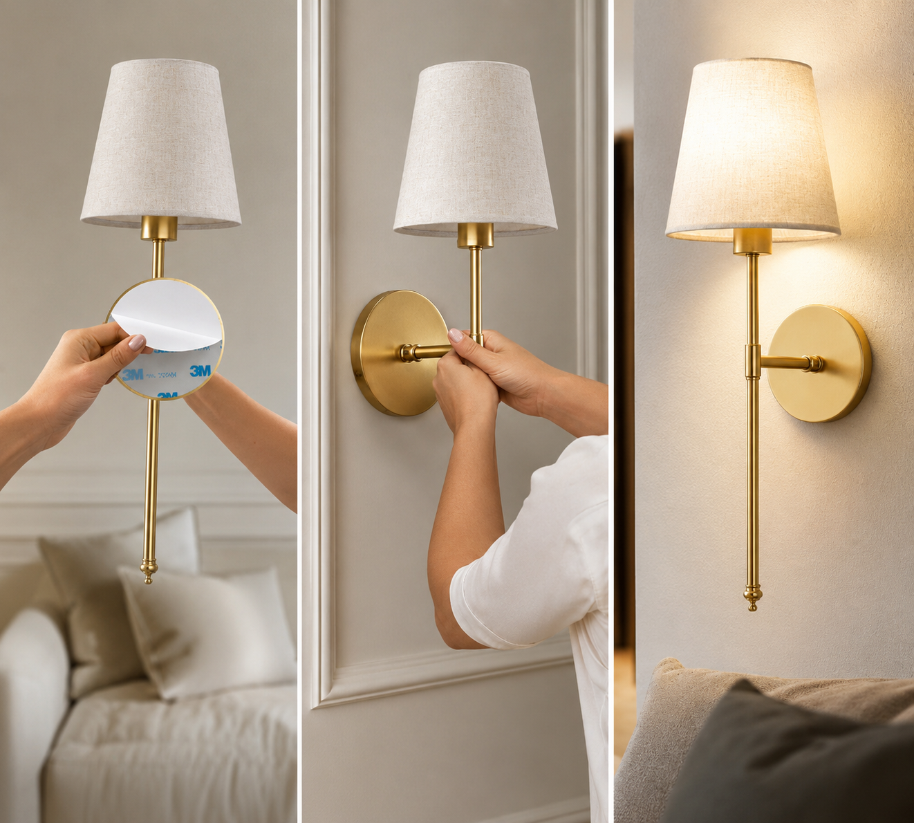 WIRELESS WALL SCONCES (SET OF 2)