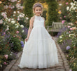 Girls White Maxi Dress – Dominique Halter Neck Special Occasion Dress