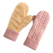 Double Layer Fleece Lined Winter Mittens 0