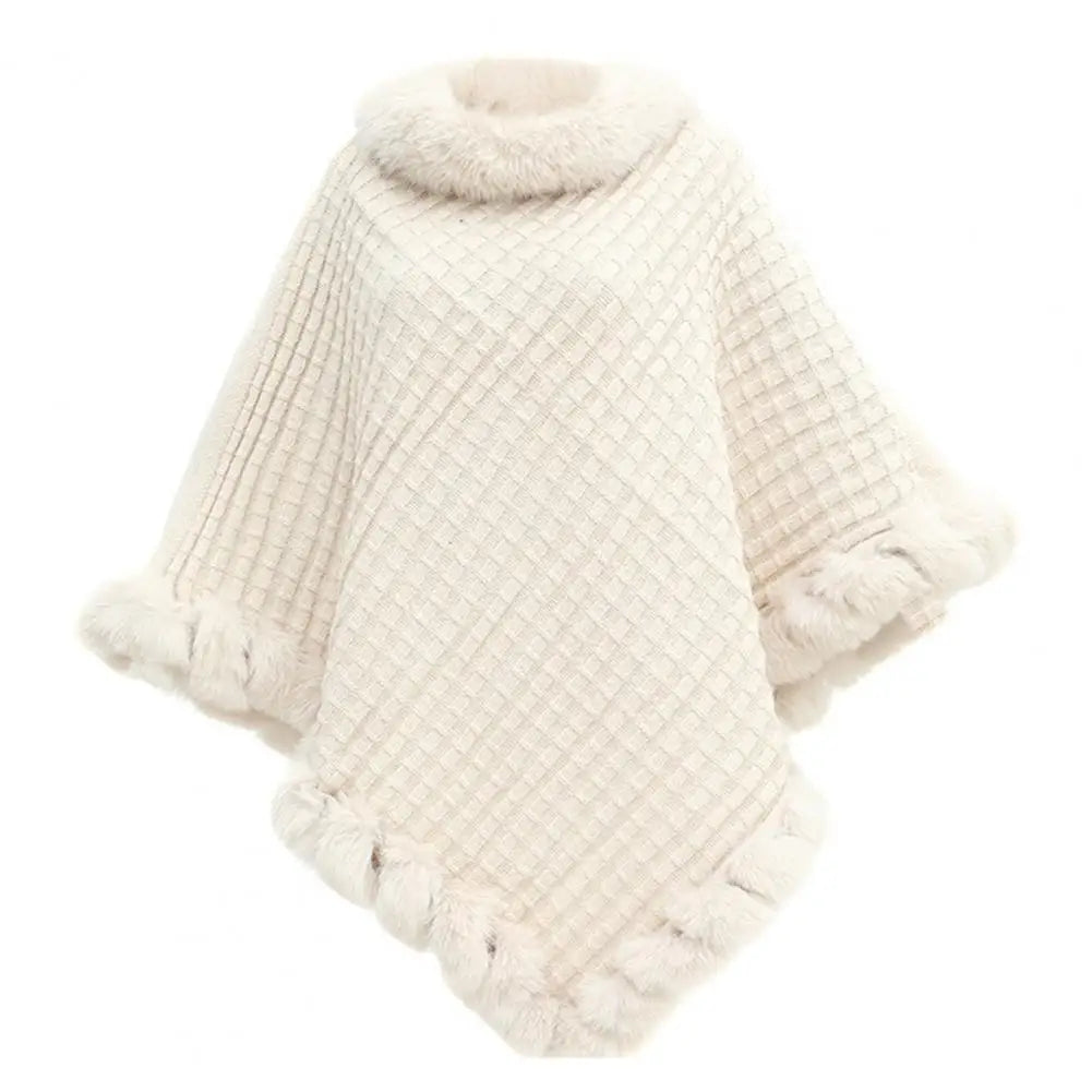 Faux Fur Shawl Cloak for Women 5