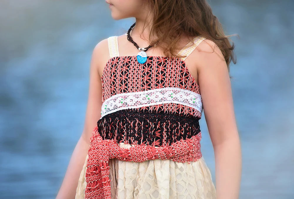Princess Costume for Girls – Hawaiian Princess Dress & Necklace Set