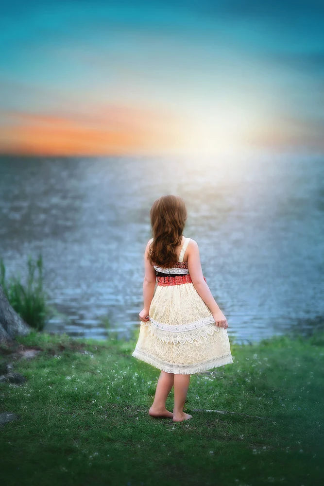 Princess Costume for Girls – Hawaiian Princess Dress & Necklace Set