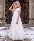 Flower Girl Dress – Katrina White Lace First Communion Gown