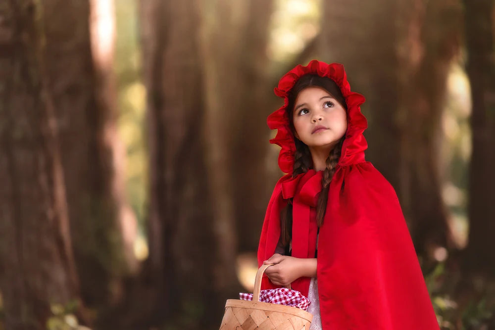 Little Red Riding Hood Costume for Girls – Luxe Dress & Cape Set