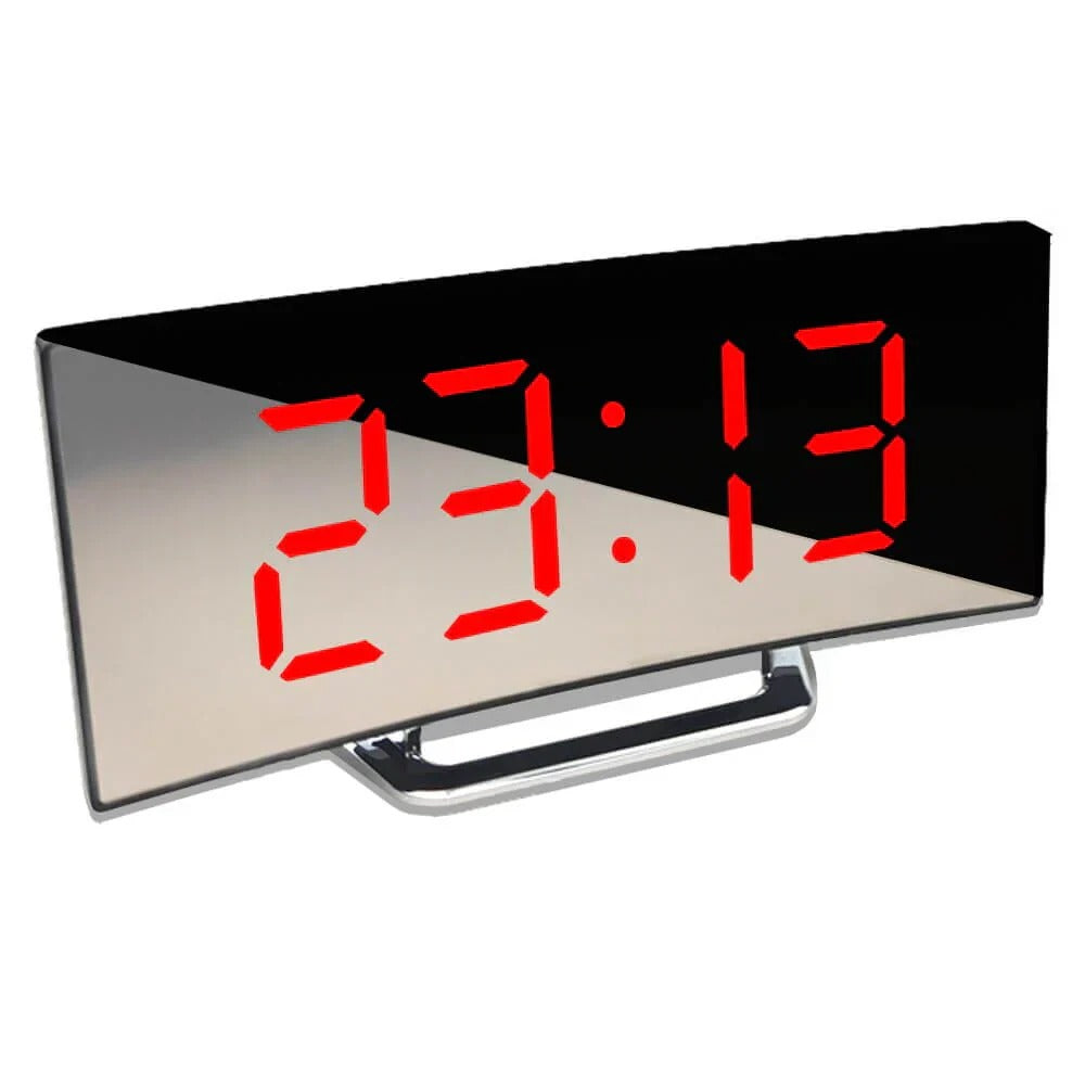 Modern Curved LED Digital Clock 0