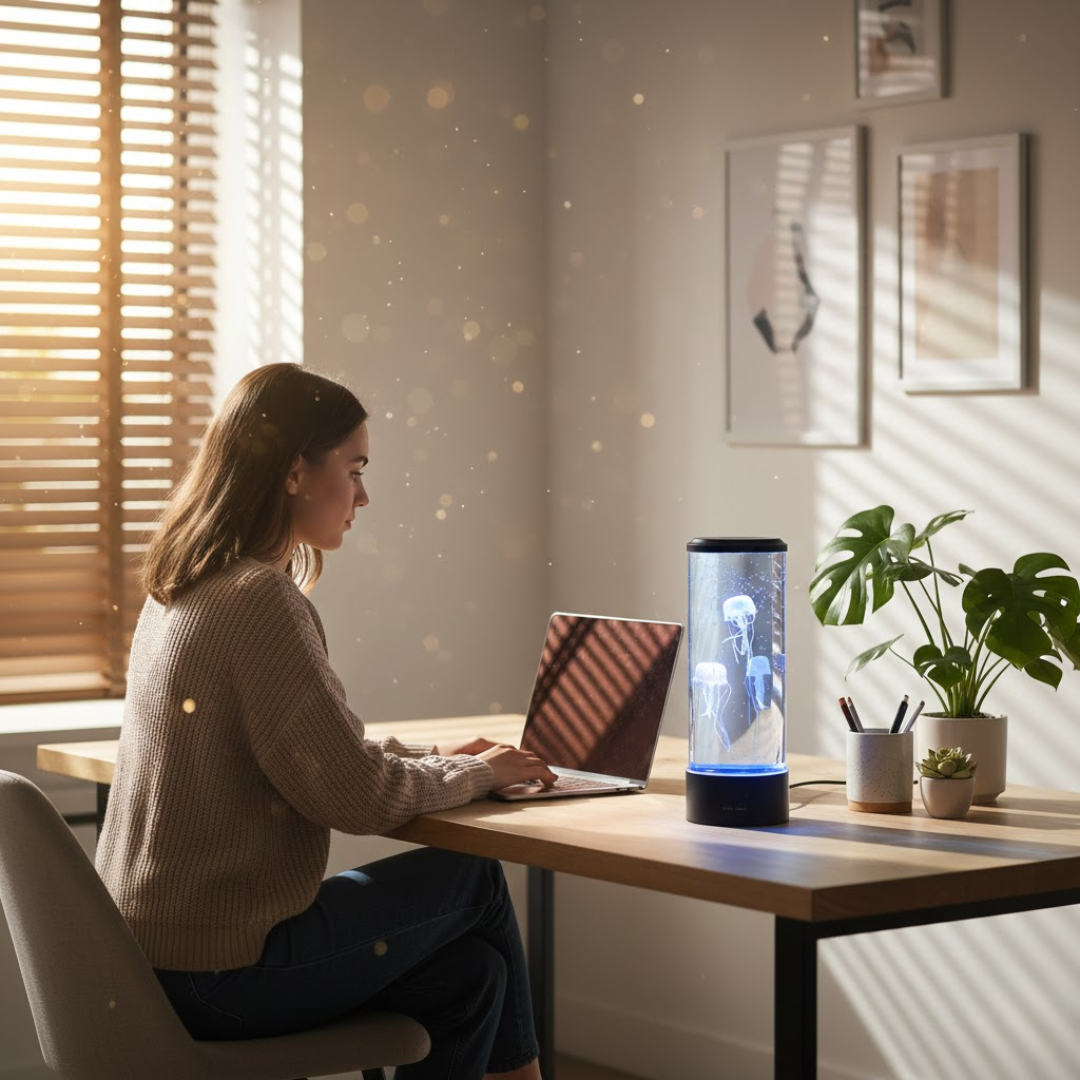 OceanGlow | Jellyfish LED Lamp – Calming Design and Stress Relief Light 5