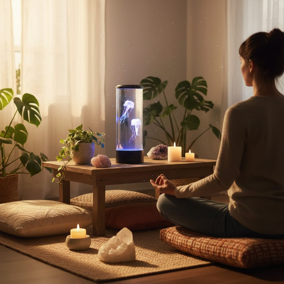 OceanGlow | Jellyfish LED Lamp – Calming Design and Stress Relief Light 6