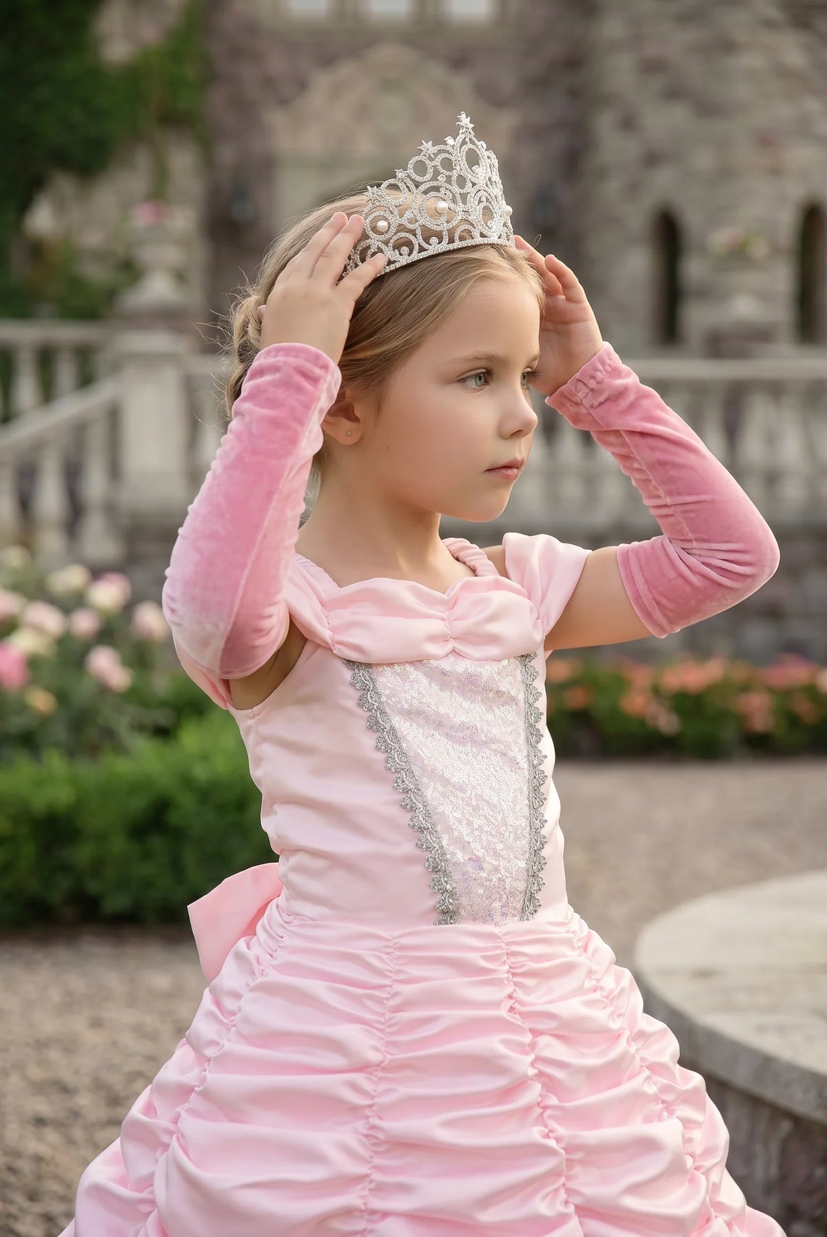 Princess Dress for Girls – Anneliese Satin Ball Gown & Glove Set