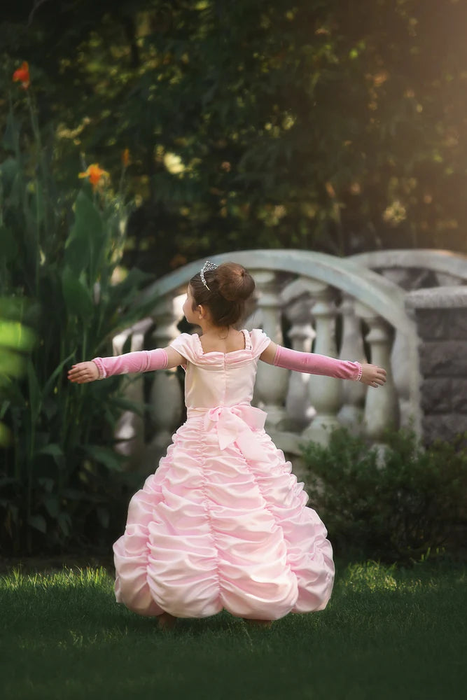 Princess Dress for Girls – Anneliese Satin Ball Gown & Glove Set