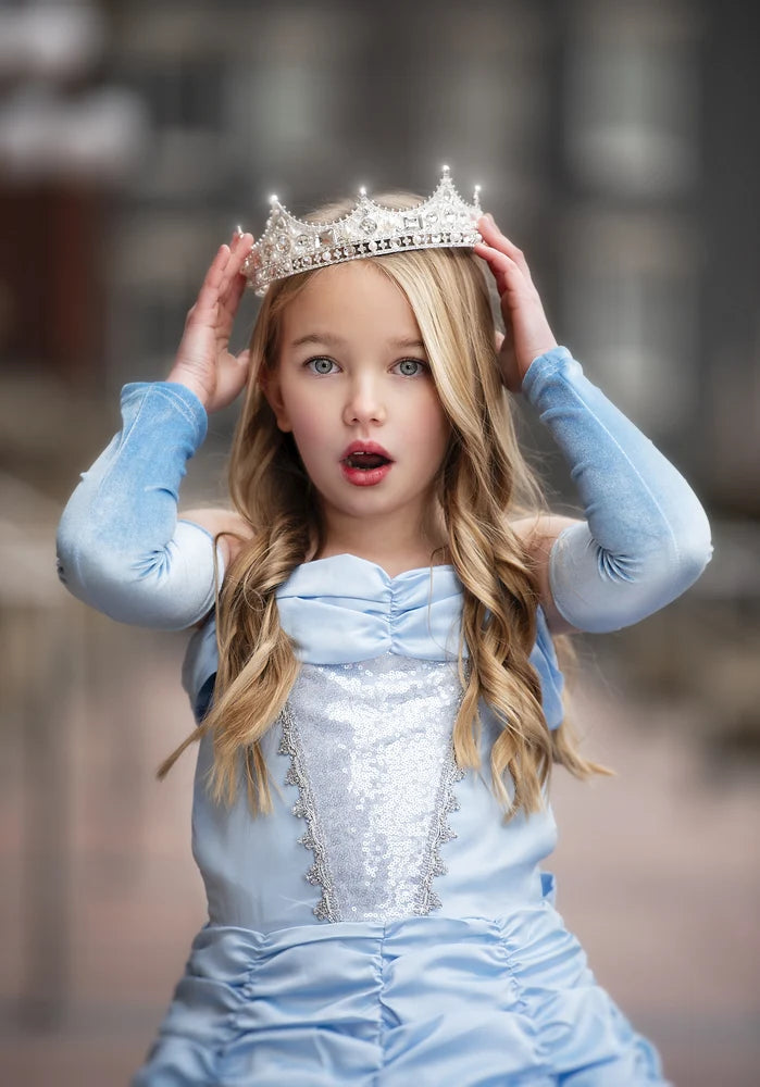 Princess Dress for Girls – Caroline Satin Ball Gown & Glove Set