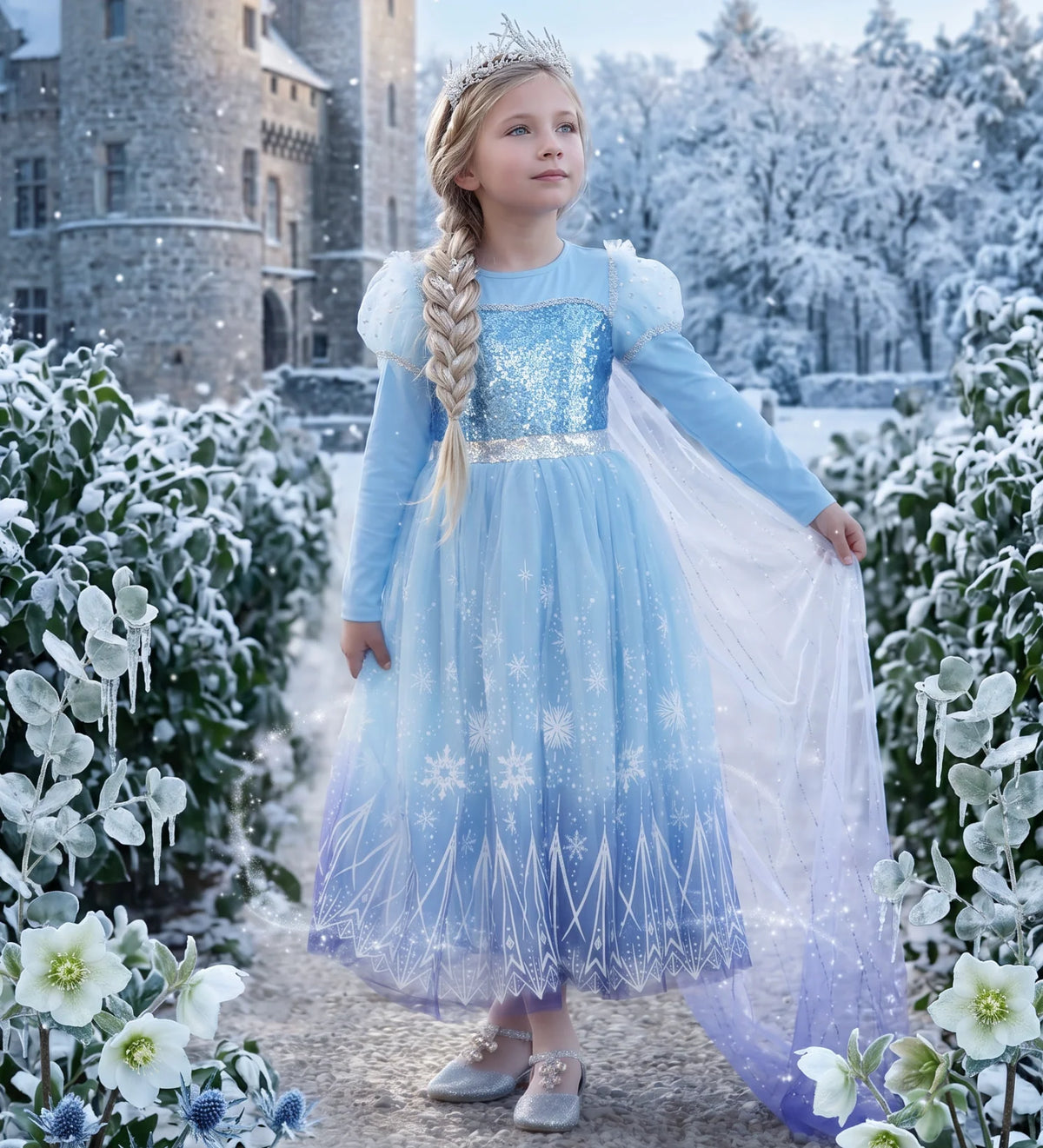 Princess Costume for Girls – Lorelai Sequin Ice Queen Dress