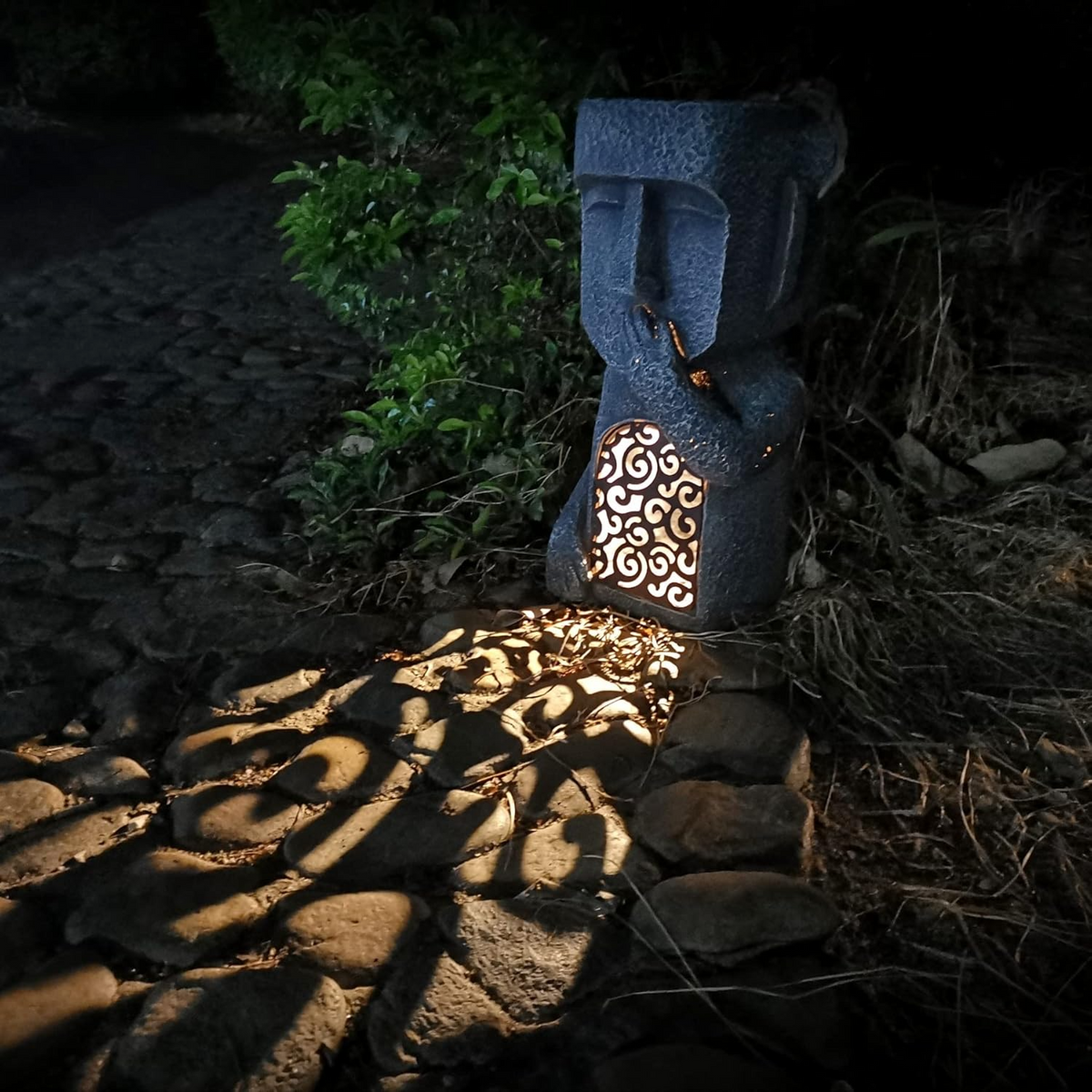 StoneGlow | Solar Garden Statue – Artistic Lighting with Cultural Charm 8