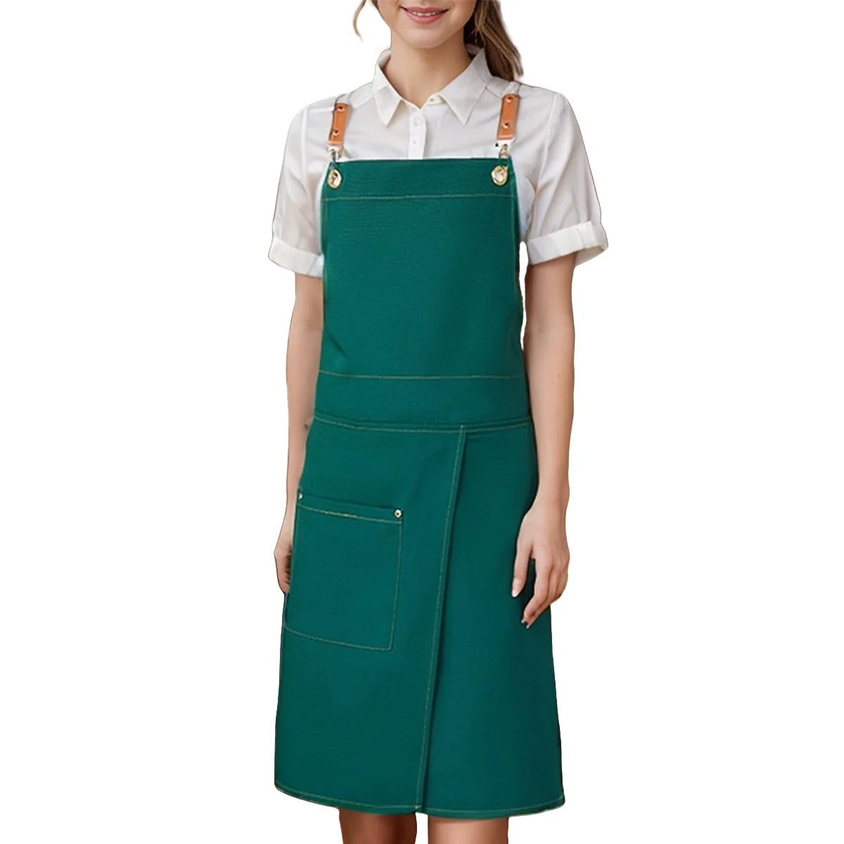 WorkEase | Waterproof Canvas Apron | Split Skirt Design with Pockets 0